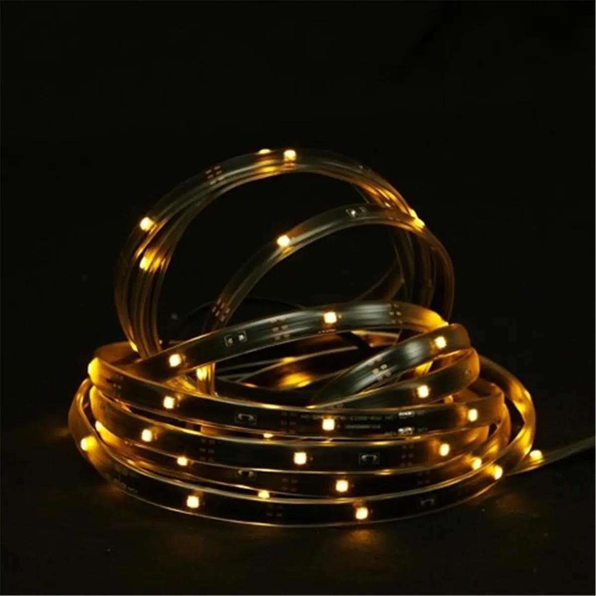 NorthLight 18 ft. Black LED Lights Strip - Amber Glow Indoor-Outdoor Christmas Linear Strip, Cool-Touch Energy-Saving Mood Lighting with Black Finish