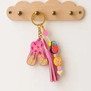 Ice Cream Letter Keychain, Fashion Accessory Bag Charm, Costume Jewelry Charm, Bag Charm Keychains, Charm Keychains