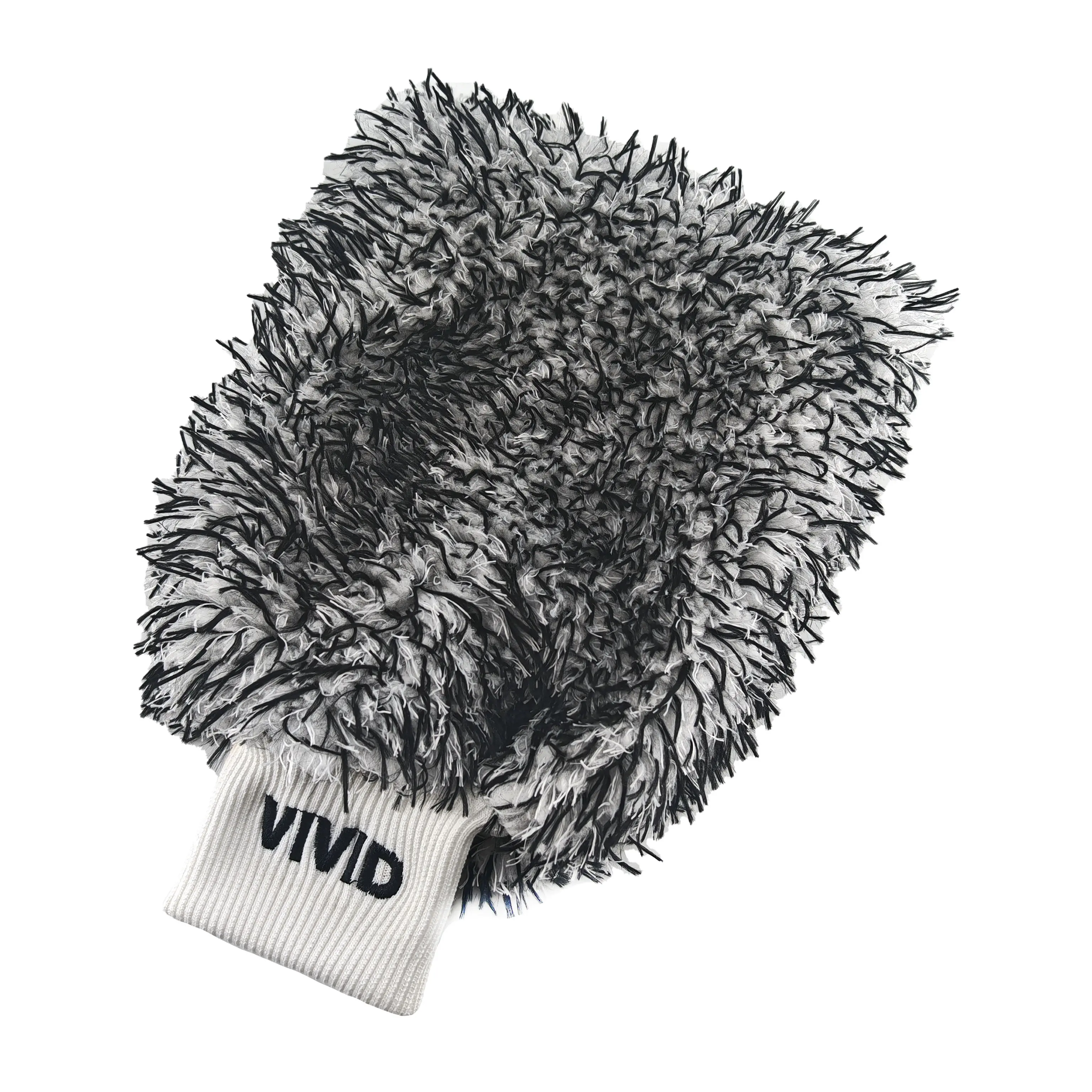 Vivid Premium Microfiber Wash Mitt | Scratch-Free Car Wash Mitt | Ultra Soft Chenille Microfiber | Professional Auto Detailing