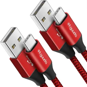 Etguuds USB Type C Charger - Red Cable with No Additional Features or Specifications Provided