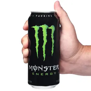 Monster Energy Original Green Energy Drink 16 fl oz Cans 2 Pack Classic Boost Beverage with 160 mg Caffeine Taurine Ginseng & B Vitamins