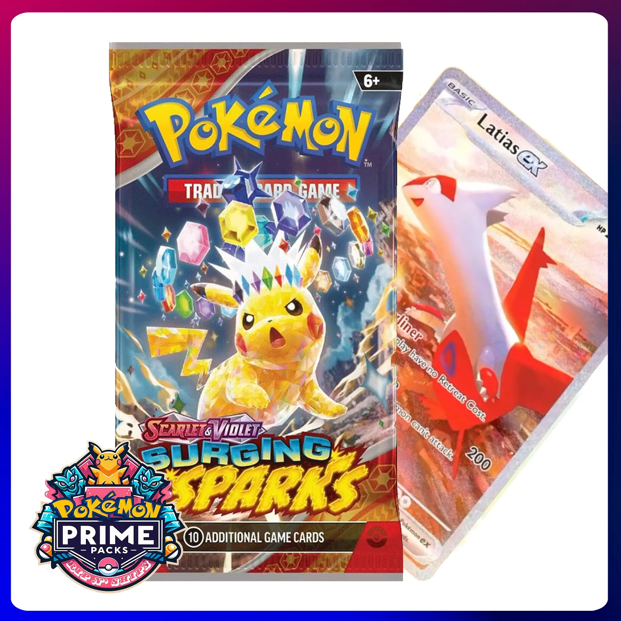 Pokémon: Scarlet & Violet—Surging Sparks Booster Pack - 10 Electrifying Cards
