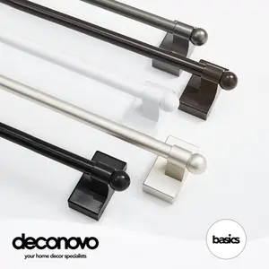 Magnetic Curtain Rod for Door Curtain, Deconovo Curtain Rods No Drilling, Curtain Rods for Windows showerrod