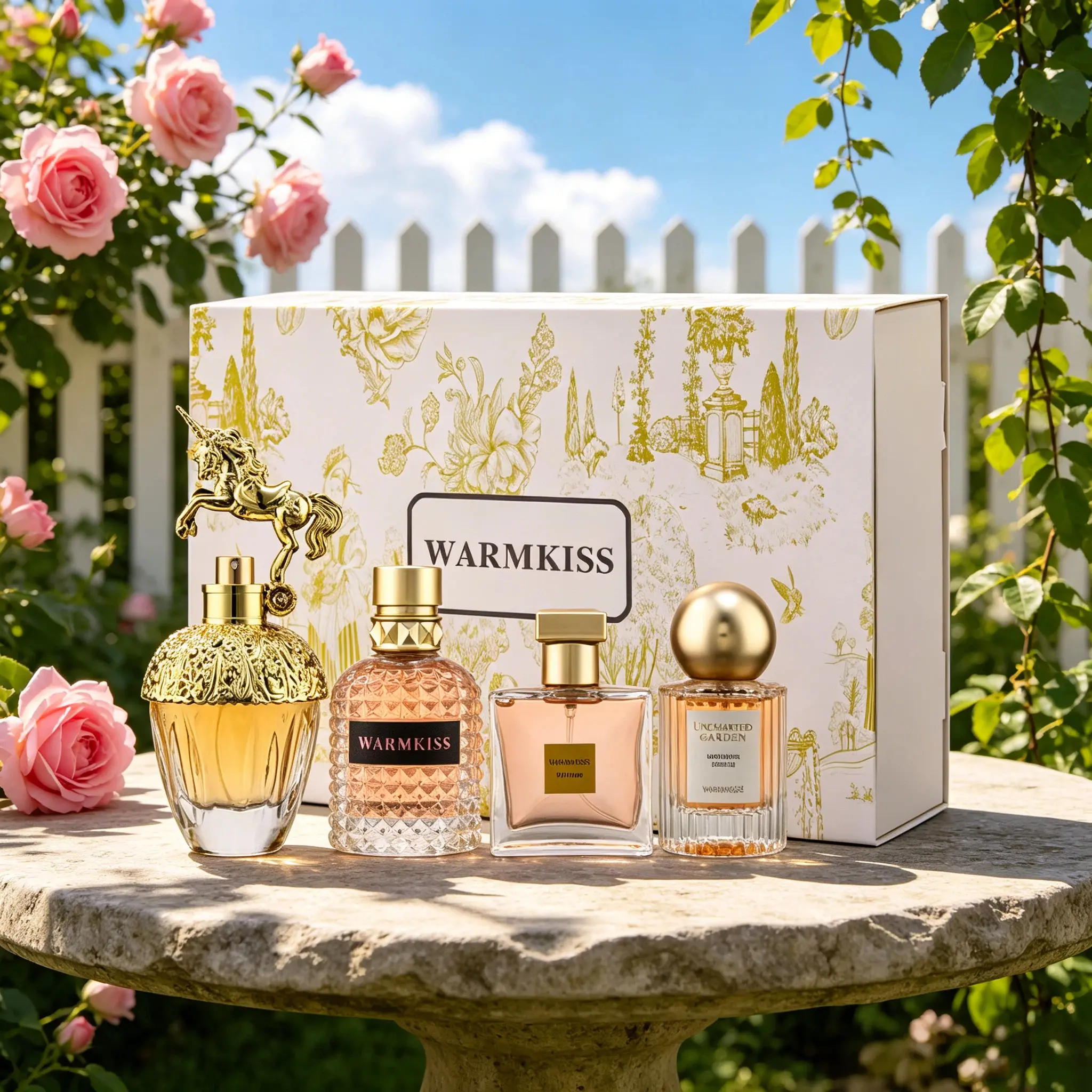 WARMKISS Perfume Set: 4 Scents for Every Vibe- 50ml+30ml*2+25ml - with Floral & Fresh Notes - Ideal Gift for Her on Birthday & Anniversary - long lasting perfumes - mini perfumes - perfect birthday gift - perfect gift set - timber - colognes-woman