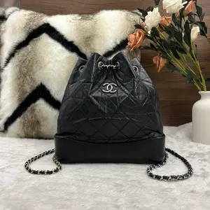 Pre-owned CHANEL Gabrielle "Wanderer" Series Drawstring Bucket Backpack 866