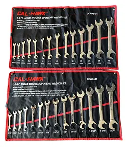 Combination Angle Double Open End Wrench Set SAE & METRIC