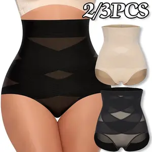 2/3PCS Womens' Tummy Control High Waist Trainer Panties, Compression Underwear, Body Shaper Stomach Girdle Panty Seamless Postpartum