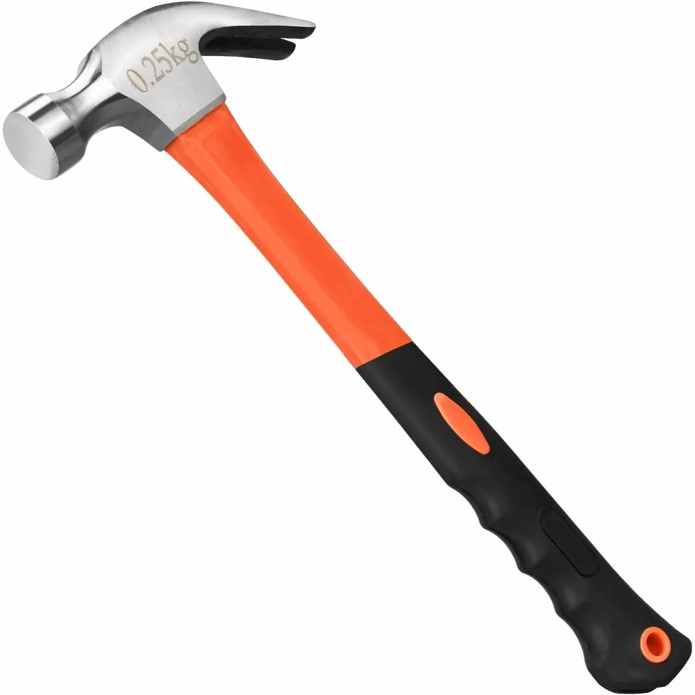 8/16 oz Claw Hammer, Straight Rip Hammer, Fiberglass General Purpose Claw Hammer with Smooth Face & Non-slip Grip