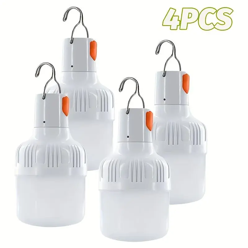 60mm USB Rechargeable Dimmable LED Bulb - Super Bright Waterproof LED Outdoor Light, Portable Hanging Tent Lamp for Camping Emergency Use (Rechargeable Light Bulbs Included), Super Bright Led
