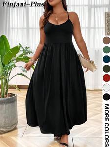 【plus size】 criss cross backless cami dress, summer clothes women, casual basic solid sleeveless spaghetti strap a-line dress for summer, women's clothes for party holiday, summer dresses, womenswear