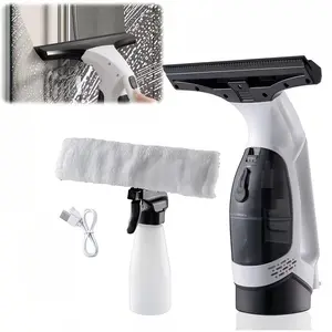 Window Vacuum Squeegee，Window Vacuum Squeegee Cordless, 2000Pa Electric Window Cleaner Tool with 2200mAh & 150ml Water Collection Tank, Window Cleaning Kit Shower Squeegee for Glass Doors, Windows, Mirrors, Car