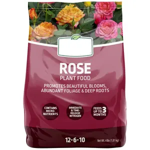 Rose Plant Food Fertilizer 12-6-10 4 lb. for Rose Care