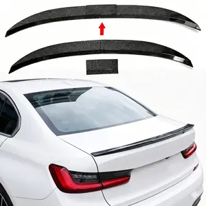Adjustable Universal Universal Car Rear Trunk Spoiler Wing 3-Section Adjustable Length Car Spoiler Kit,Racing Sport Style Carbon Fiber Look Enhances Vehicle Appearance Gift for Car Lover