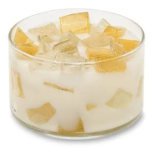 212 MAIN Almond Biscotti Scented Wax Candle - 2-Wick Glass Color Bowl, 9.5 oz Renewable Wax, 45-50 Hrs Burn Time, Twice Baked Perfume Scent, Kitchen Decoration Accessory