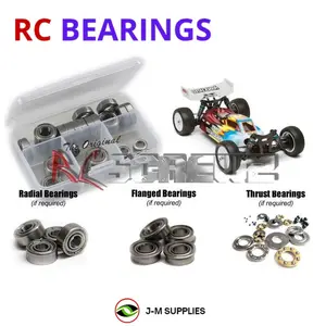 RCScrewZ Metal Shielded Bearing Kit ass061b for Team Associated B44.3 Factory Team Kit 1/10 Electric 4WD Off-Road Buggy (#9063, #ASC9063) | UPG