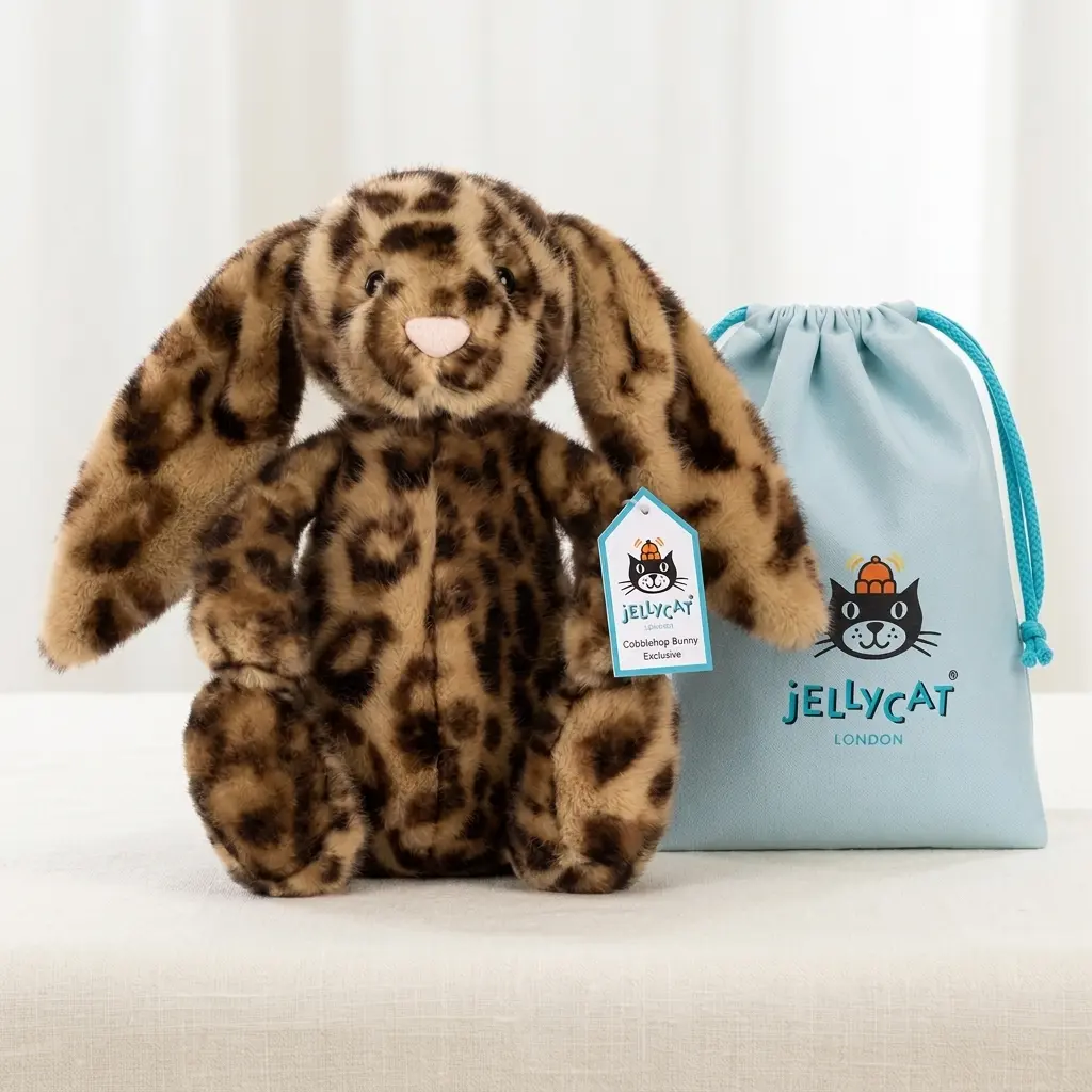 | Gift Bag Included | Jellycat Cobblehop Bunny Exclusive Plush Toy | US Inventory | Collector Edition