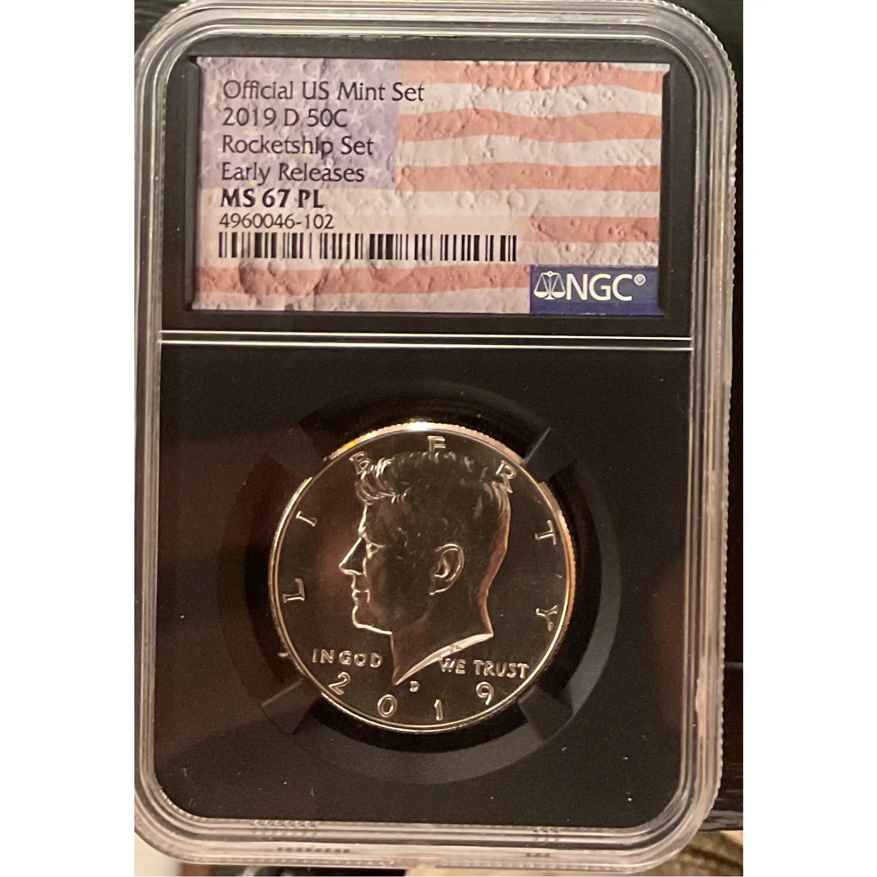2019-D Kennedy Half Dollar, NGC MS-67 PL, Early Releases, Store #HR2002