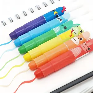 6pcs Watercolor Crayon Set, Washable Smooth Large Wax Sticks, Safe Non-Toxic Colors, Ideal for Kids Coloring Books, Doodling, Drawing, DIY Art, Creative Craft Kit, Crafting Kit, Washable Crayons