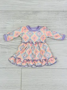 Fun Geo Print Ruffle DOLL Dress