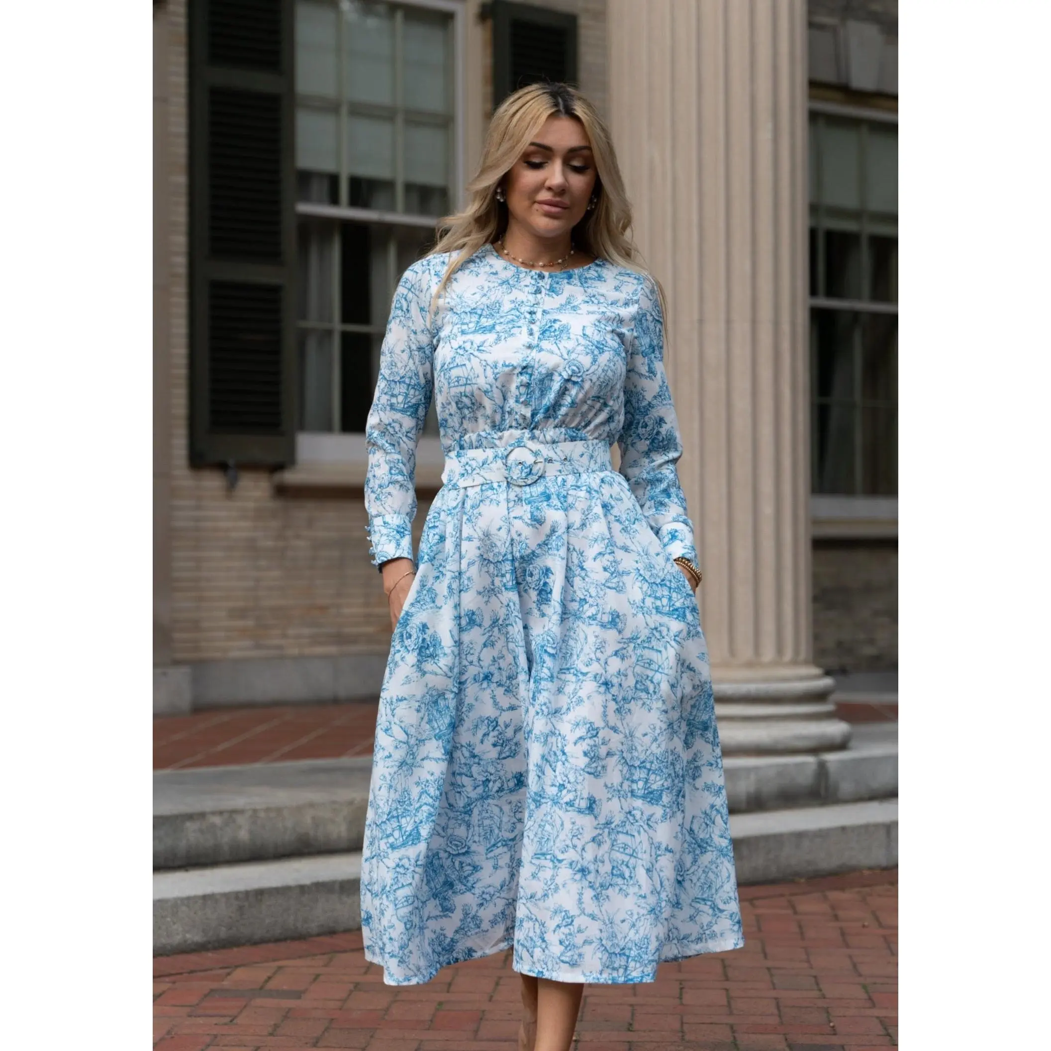 Grace Toile Floral Dress