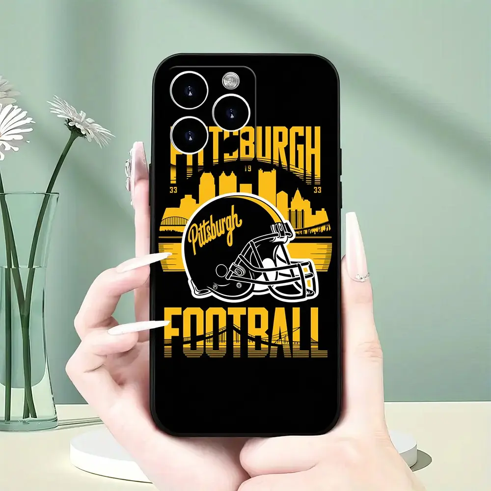 Personalized Colorful Pittsburgh Football Animal Design Phone Case - Shock-Resistance Casing & Cover, Lens Protection Handheld Accessory for iPhone 17,16,15,14,13,12,11,Air,Pro,Max,Plus