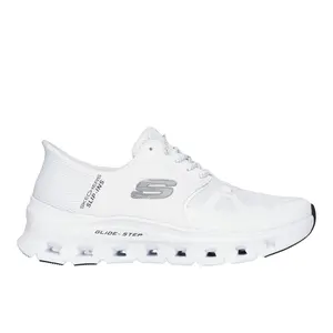 Skechers Womens Glide Step Pro Slip-Ins Running Sneakers Shoes - White