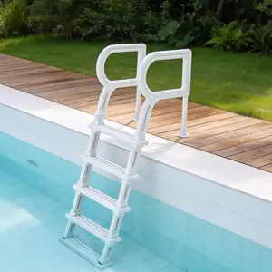 5 Step Pool Ladder, Double Handrails Stair | Non-Slip Heavy Duty Steps | 400 lbs Weight Capacity | Fits 48-54 in Inground & Above-Ground Pools, Sturdy PE Construction for Indoor & Outdoor Use