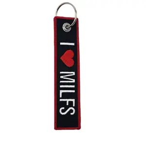 I Heart Milfs KeyTag keychain Color - Red