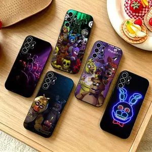 Five N-Nights At F-Freddys Fnaf Phone Case For Samsung S25,S24,S21,S22,S23,S26,Ultra,Plus,Fe,5G For iphone 17 16 15 14 13 12 11 17Air Plus Pro Promax Black Cover