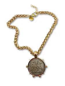 Wild Horses Pendant Necklace – Bold Statement Chain for Women Unique Horse Design Classic Wheat Chain Eye-Catching Jewelry