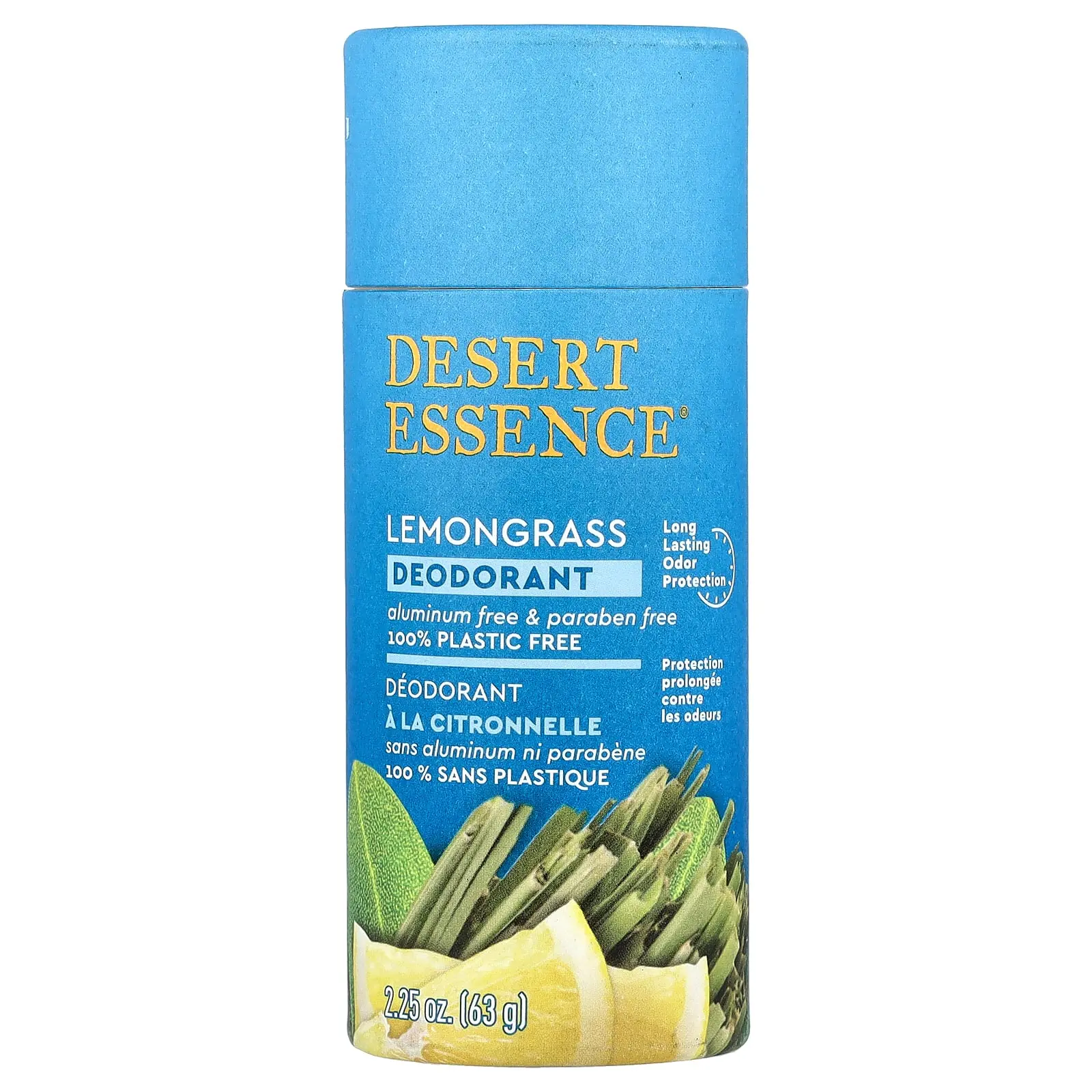 Desert Essence Deodorant, Lemongrass , 2.25 oz (63 g)