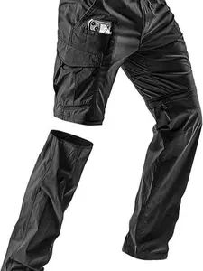 Pioneer Camp Men's Outdoor Convertible Hiking Pants Waterproof Quick Dry Fishing Pant Zip Off Work Trousers