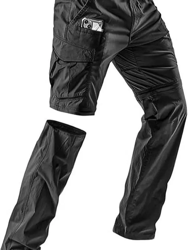 Pioneer Camp Men's Outdoor Convertible Hiking Pants Waterproof Quick Dry Fishing Pant Zip Off Work Trousers