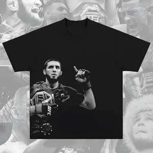 UFC Lightweight Champion Islam Makhachev T-Shirt Ultimate Fighting Championship Graphic Tee for UFC & Sports Fans Short Sleeve Crew Neck Soft Cotton MMA Shirt Perfect Gift for UFC Fans MMA Fans American Made Fightwear