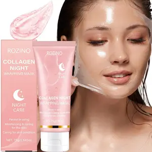 ROZINO Collagen Night Repair Mask 75g Collagen Hydrating Firming Brightening Nourishing Night Care Continuous Moisturizing Repair Improves Skin Condition Sleep Mask Preferred