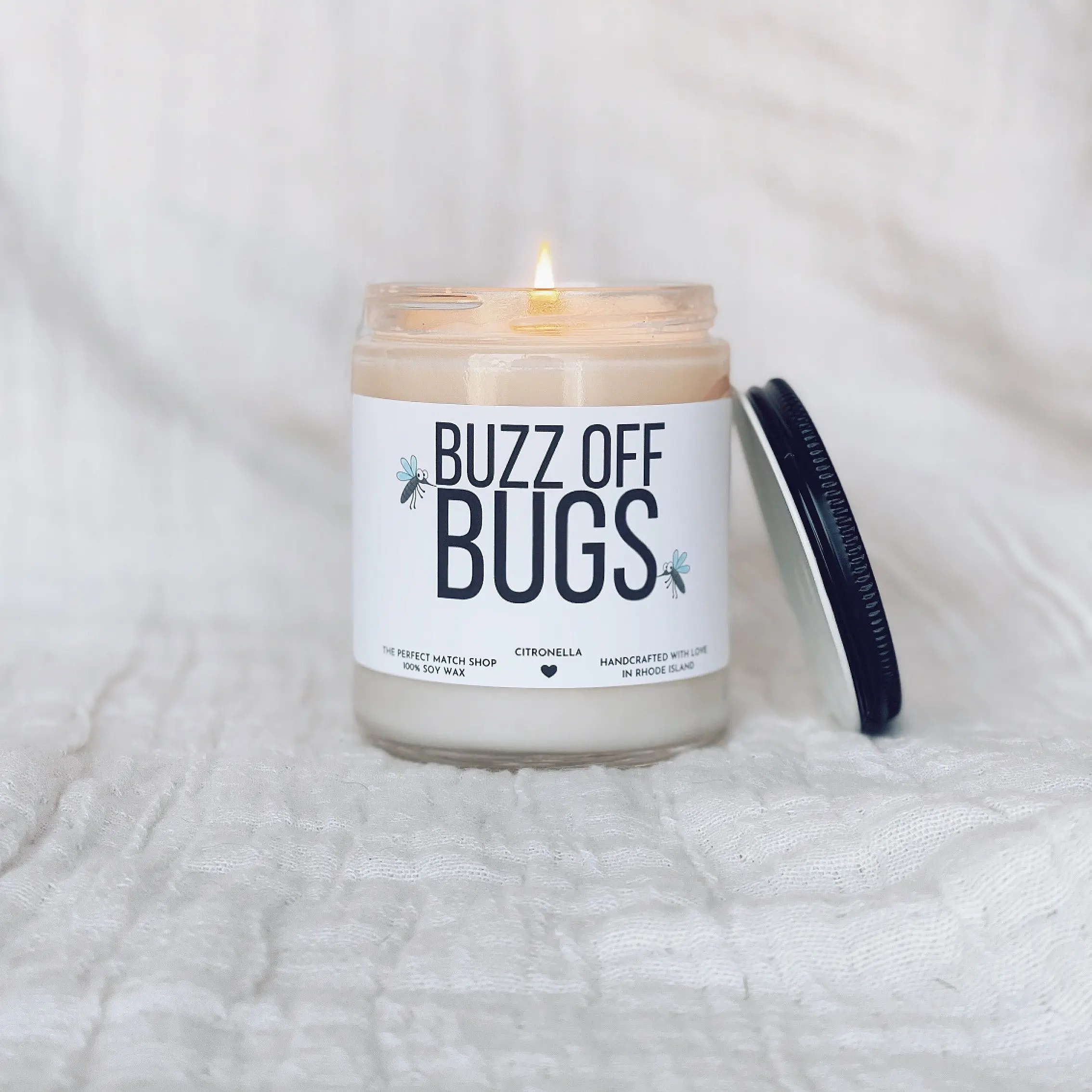 Citronella Candle | Outside Candle | Buzz off bugs candle | Keep bugs away | Outdoors candle | Candle for outside | Deck candle