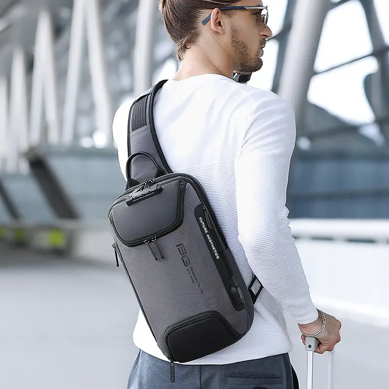 Bange Anti-Theft Technology USB Men'S Italian Chest Bag Does not apply
