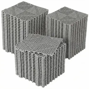Garvee Interlocking Floor Tiles 50 Pack 12"x12", Waterproof Modular PVC Cushion Mats, Non-Slip Drainage Floor Tiles for Garage, Gym, Pool Deck, Patio, Outdoor Shower & High-Traffic Areas
