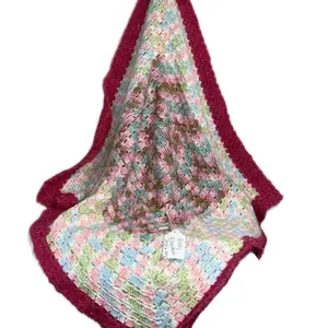 Granny Square Baby Blanket - Soft and Cozy Design, Ideal for Crib Use, Versatile for Infants and Toddlers