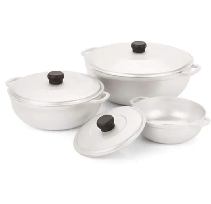 IMUSA 1.5/2.5/5.2qt Cast Aluminum Caldero 3pc Set - 18/22/28cm