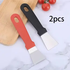 Stainless Steel Kitchen Cleaning Scraper, Efficient Scraping, Oil Stain Remover, Manual Range Hood Scoop, Oven Cleaner Tool, Glass Window Squeegee, 2-Piece Set, Utensils