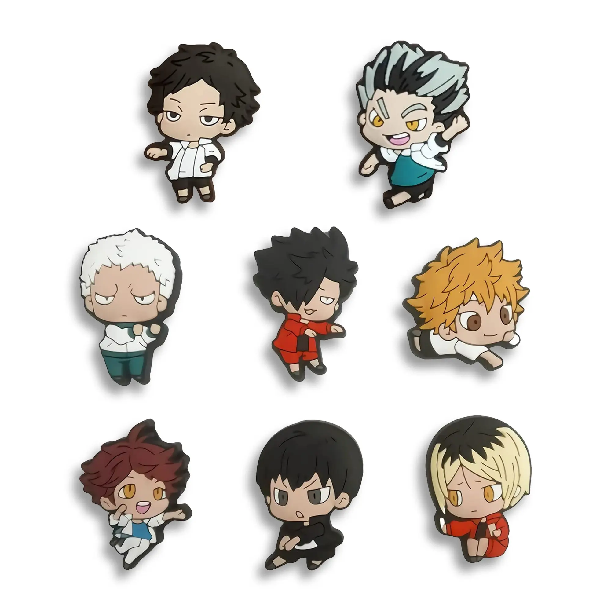 Anime Croc Charms 8CS PVC Clog Pins Accessories Party Favors Birthday Gifts Holidays Decoration for Boys Women Girls