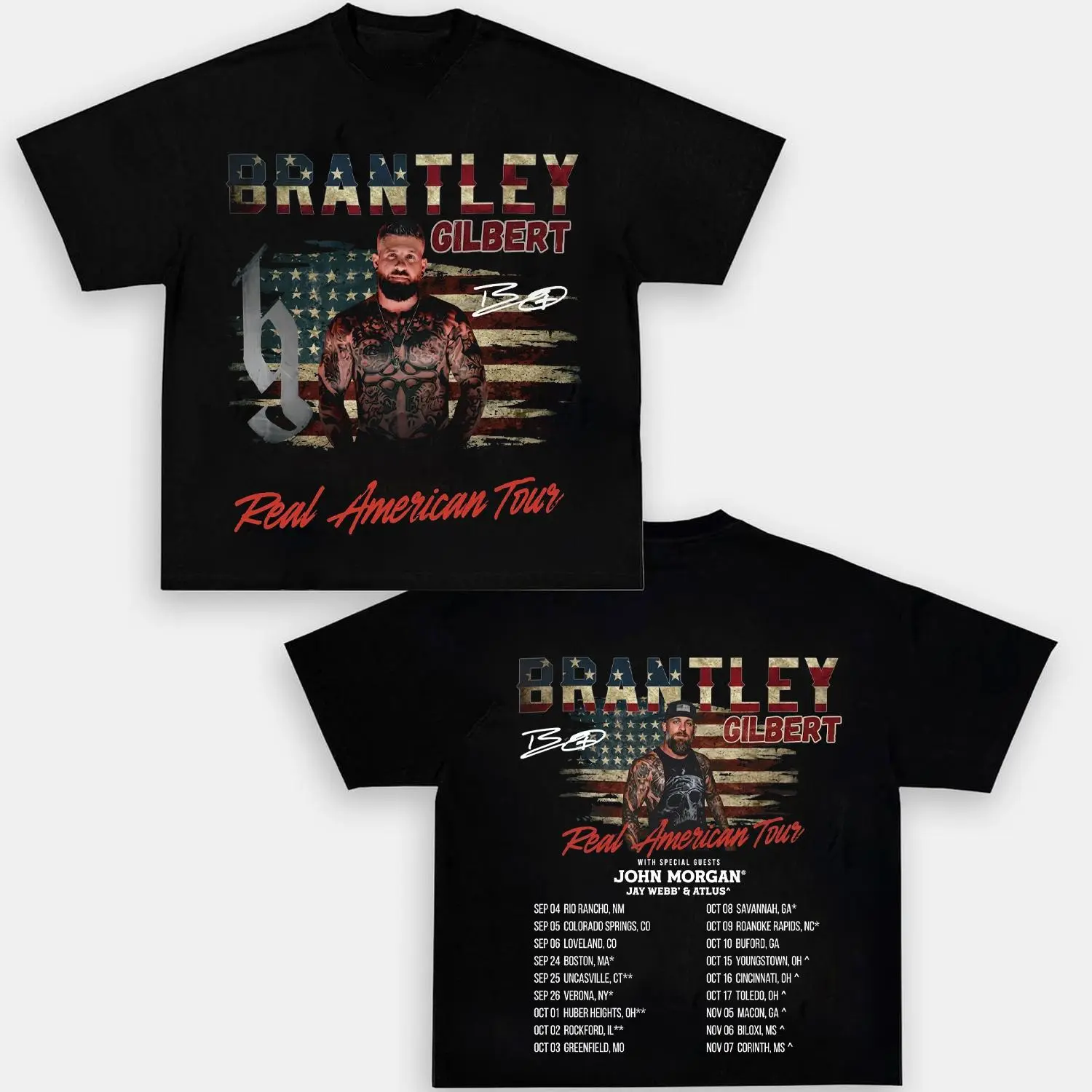 Brantley Gilbert Just As I Am Album Tracklist Graphic Tee Premium Standard T-Shirt Outfits HY5841
