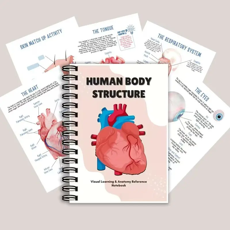 Anatomy and Human Physiology Study Notebook with Human Body Physiological and Anatomical Illustrations and Diagrams, Dedicated Learning Journal for Medical Students, Essential Tool for Anatomy Studies