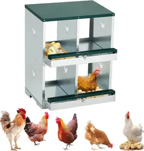 Chicken Nesting Box for Laying Eggs, 6 Compartment Nesting Boxes for Chickens, Chicken Laying Box, Easy Egg Collection