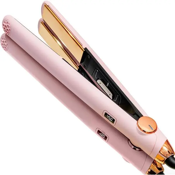 TYMO SWAY Hair Straightener with 10s Fast Heating, 1 Inch Professional Flat Iron Curling Iron in One with 32 Adjustable Temp, Automatic Shut Off, Dual Voltage