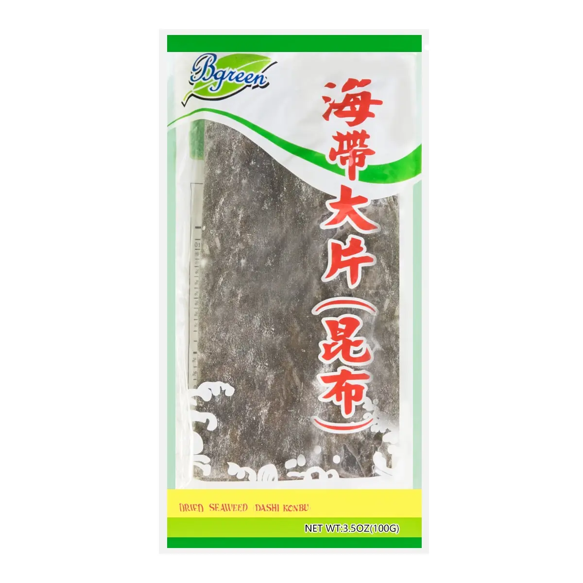 BGREEN Dried Kelp Sheets 100g - Large Seaweed Pieces for Salads, Soups, Hot Pot - Natural Umami Flavor