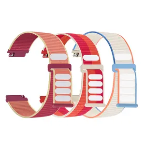 3-Pack Nylon Smart Watch Straps, Compatible with 20mm/22mm, Quick-Release Adjustable Elastic Fabric Wearable Replacement Bands, Unisex Golf Accessories