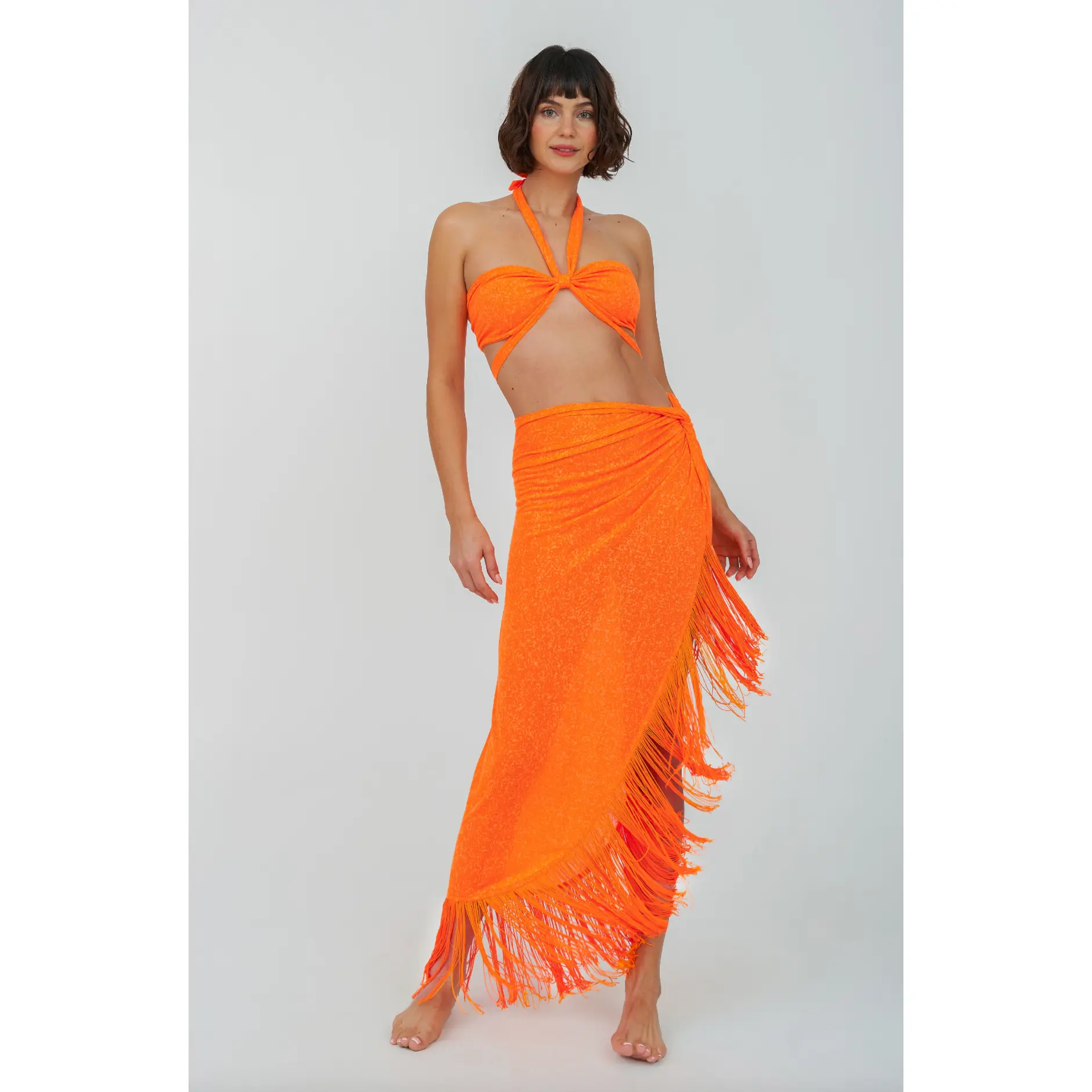 Fringed Sarong Skirt