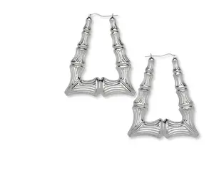 TheNine Throwback Silver Bamboo Earrings